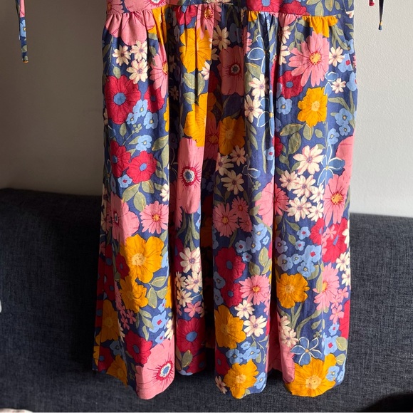 Princess Highway floral, gathered waist , v-neck smock dress size 10AU - Picture 2 of 8